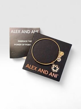 Star Wars Imperial Empire Symbol Gold Bracelet Alex and Ani Bangle Disney
